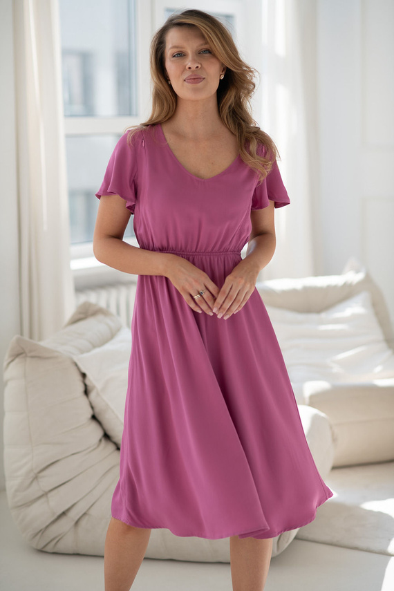 Umstands- und Stillkleid Lovely Dress Midi Milk&Love 100% Viskose rose