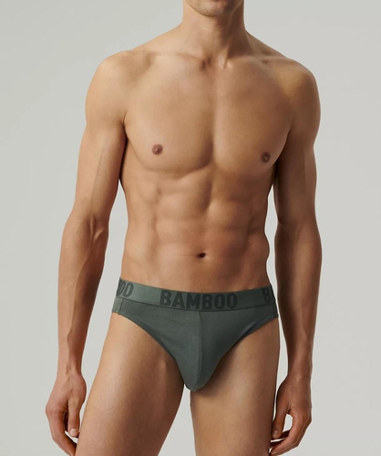 3MP-199 Atlantic Herren-Slip – Khaki-Schwarz-Beige