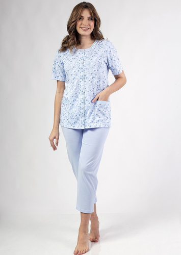 694 Regina Damenpyjama – Blau