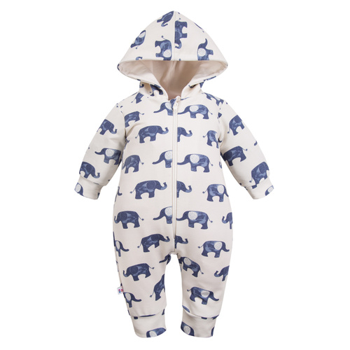 Elefanten-Trainingsanzug mit Kapuze Eevi – ecru