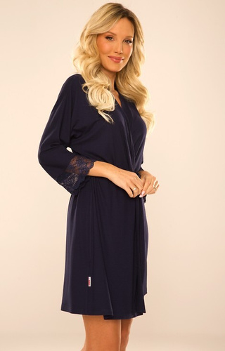 342 Fanny Damenbademantel Short De Lafense - navy blau