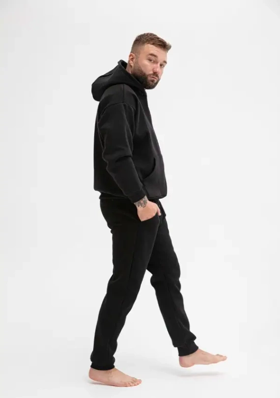 DK-K-B14 Dkaren Herren-Trainingsanzug-Set – Schwarz