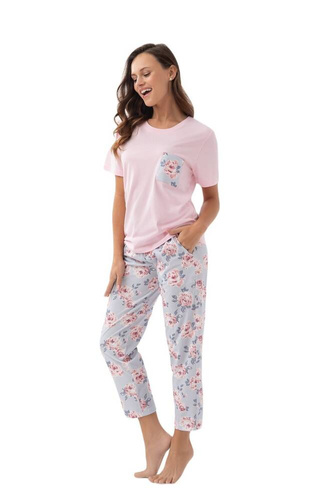340 Luna Damenpyjama – Rosa