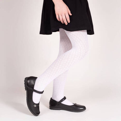 141802 W2 Nicol Jacquard-Strumpfhose – weiß