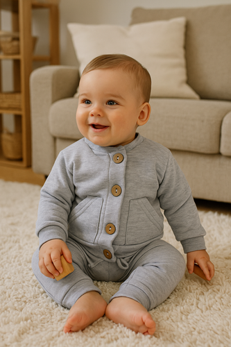 11196JM „Joy Melange“ Makoma Baby-Trainingsanzug, grau