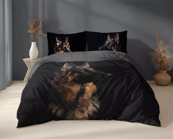 5294 A Holland Baumwollbettwäsche für Hunde Sheepdog Detexpol schwarz