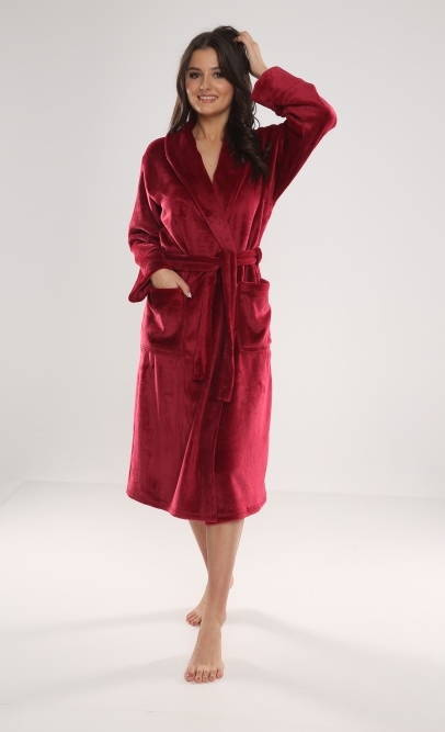 628 Abigail Long Forex Damen Bademantel - kastanienbraun