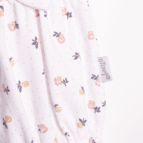 Nicol 220153 Baby Strampler Mädchen Baumwolle Blumen mit Rüschen