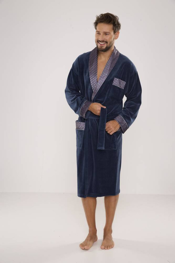 773 Bonjour forex Bademantel für Männer - Denim