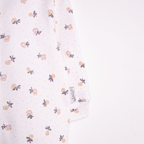 220031 Baby Strampler Nicol 100% Baumwolle Blumen mit Füßchen