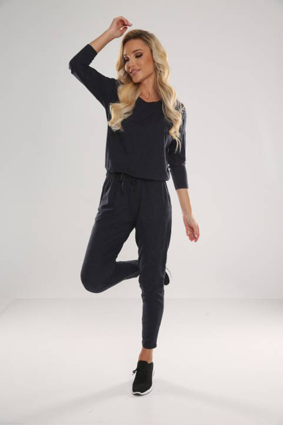 305 Paula Damen-Pyjama-Anzug - marineblau