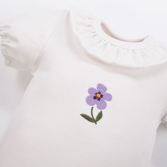 Meadow Body mit kurzen Ärmeln Eevi – ecru