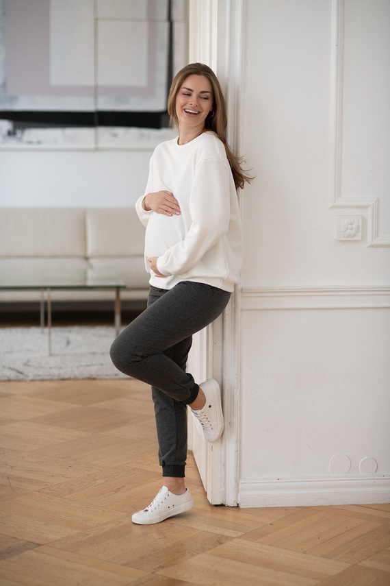 MilkItEasy! Cremefarbenes Still-Sweatshirt von Milk&Love mit Aufdruck