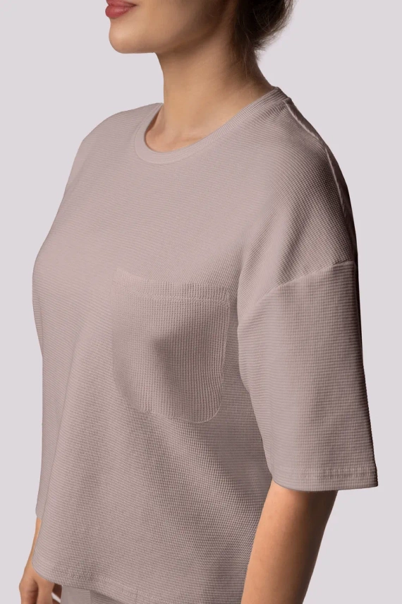 Gemütlicher Kurzarm-Damenpyjama Mona, rosa