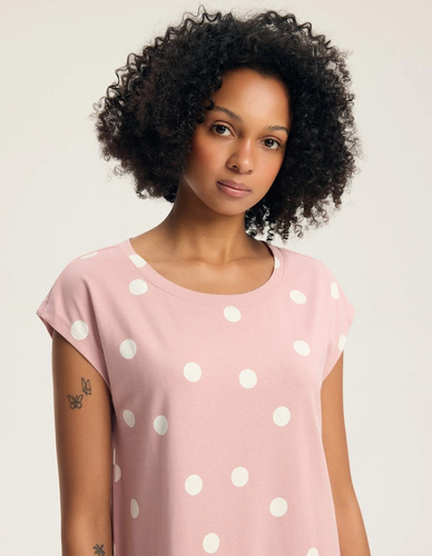 Henderson Gitte 45426 Nachthemd 100% Baumwolle Dusty Rose Kurzarm