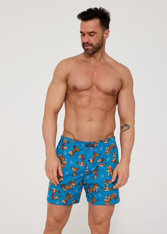 Herren Boxershorts Cornette Classic 011/191 Horses– lockere Baumwoll Boxershorts