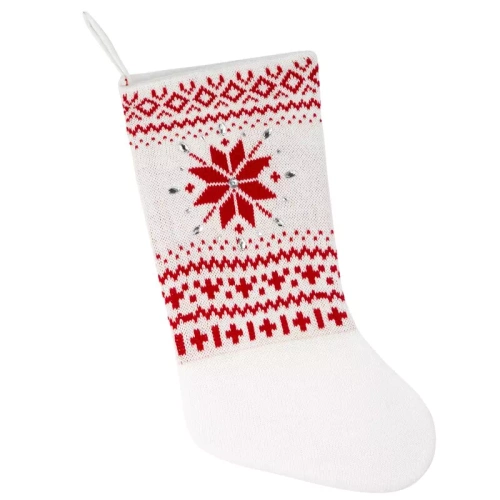 449A Weihnachtsstrumpf mit Schneeflockendekoration, Eurocurtains, Silber