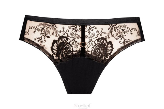 Damen-Slip Saskia Unique Schwarz-Beige