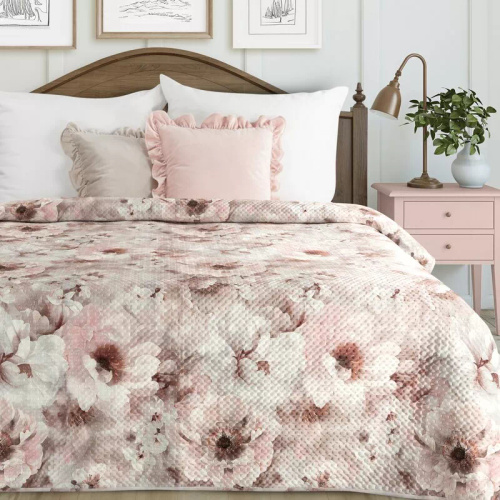 Narzuta Florina Eurofirany puderrosa dekorative Tagesdecke 100% Polyester elegant