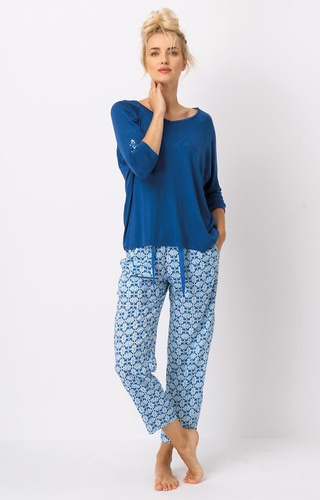 LNS 721 Key Viskose-Pyjama für Damen – Blau