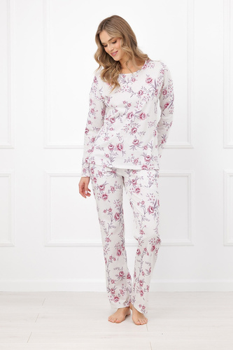 Damen-Pyjama Beauty Italian Fashion 100% Baumwolle Langarm Hose