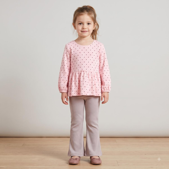 Mädchenbluse Nicol Tosia 225139 100% Baumwolle Rosa mit Volant