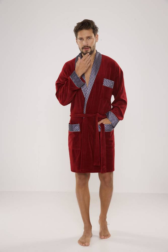 772 Bonjour forex Bademantel für Herren - kastanienbraun