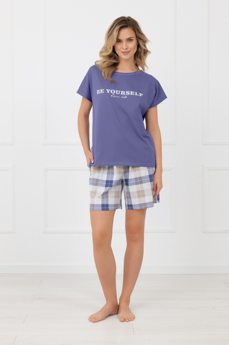 Damenpyjama Rima Italian Fashion 100% Baumwolle Kurzarm Shorts