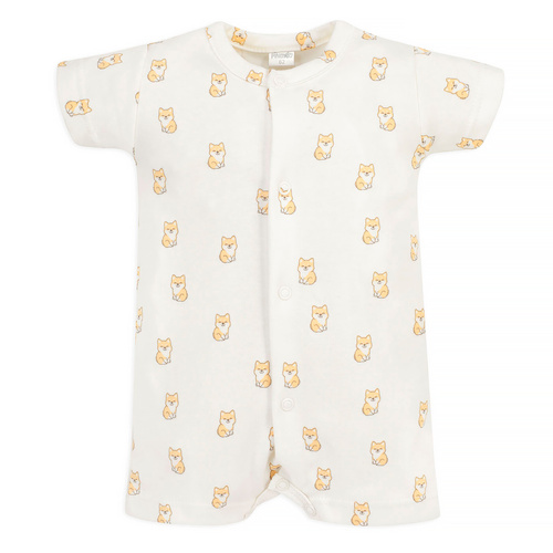 Lovely Day Rampers Pinocchio mit Reißverschluss – ecrufarbene Hunde