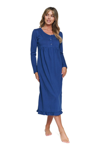 Nachthemd Doctor Nap 7318 100% Baumwolle Still- und Umstandsmodell - Indigo