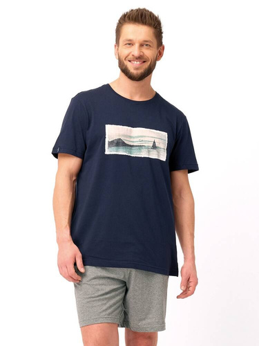 MNS 606 Herren-Pyjama Key, Graphit