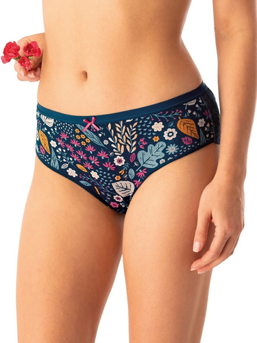 Damen-Baumwoll-Slip Key LPC 570 Himbeere Marineblau – 2er-Set in einer Box, bequemer Schnitt