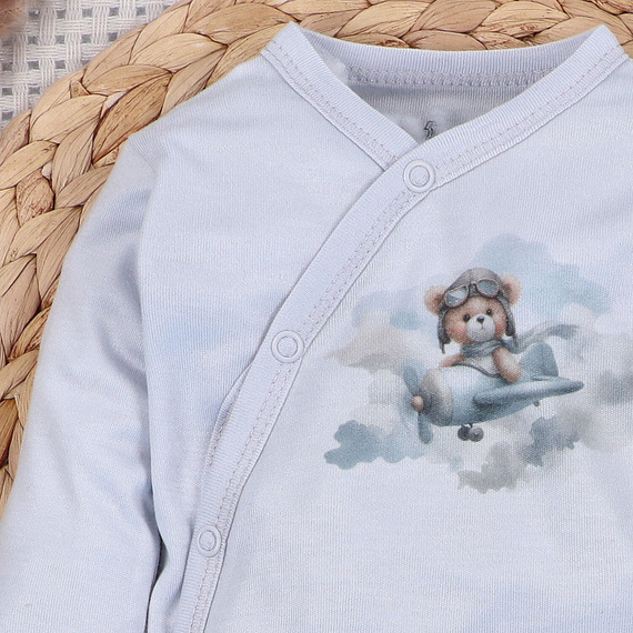 NINI ABN-5743/JSZ Wickelbody 100% Bambus Baby Bear Pilot