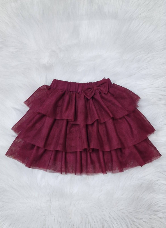 Burgunderfarbener Tüllrock von Mia Bambarillo – mädchenhaft, elegant und leicht