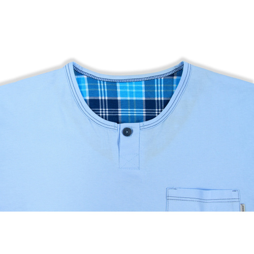 2629/13 Herren-Pyjama, kurze Ärmel, kurze Hose Sesto Senso blau