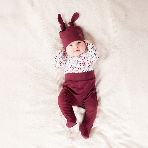 217054 Alisa Nicol Baumwollhut – Burgunderrot mit Knoten