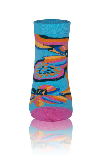 S141S Zanzi Fußsocken Italian Fashion - zerzaust/gelb/rosa