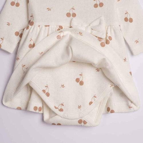 224031 Nicol Baby-Body-Kleid 100% Baumwolle, Lochstrick, Kirschen