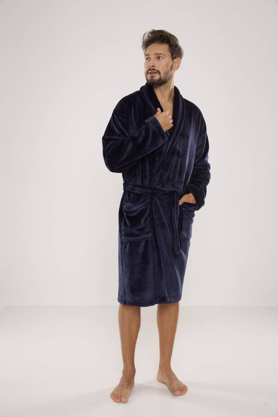 716 Rafael Herren Bademantel De lafense - marineblau