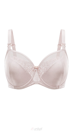 Biustonosz Soft Claudine Unikat Beige Bestickter Weicher Bügel-BH