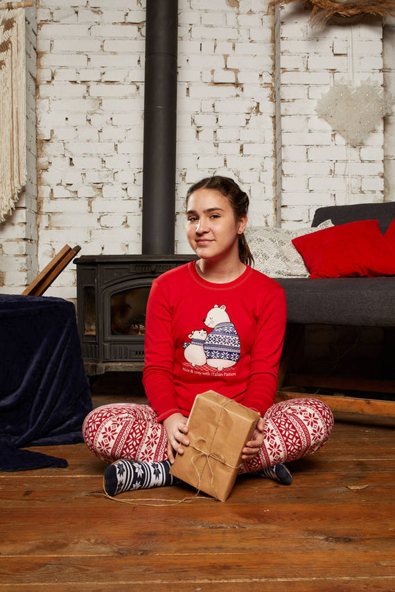 Arktyka Kinderschlafanzug Italian Fashion - rot/print