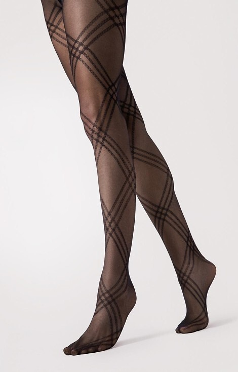 G6125 Tess Fiore Strumpfhose – gemustert 30 den, Mikrofaser, elegant