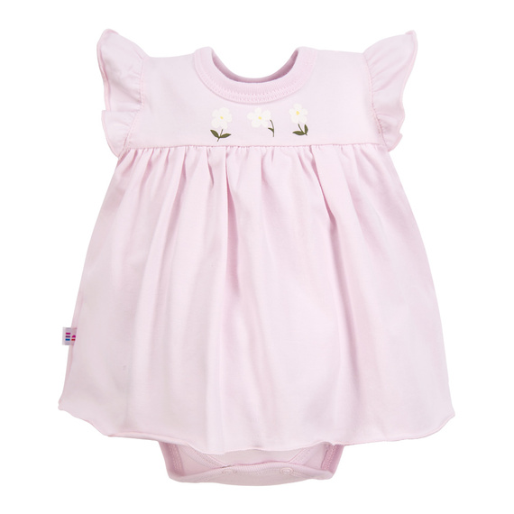 Kurzarm-Bodykleid Meadow Eevi – Rosa