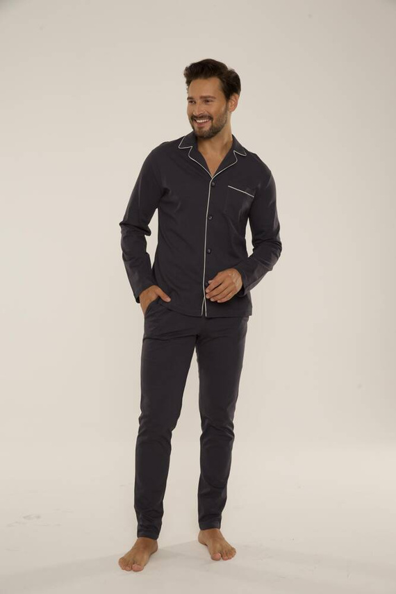 729 Norberto Herren Schlafanzug De Lafense - graphit