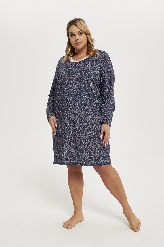 Flora Langarm Nachthemd Italian Fashion - Druck