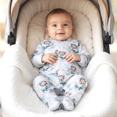 NINI BABY BEAR PILOT Baby-Strampler aus Bio-Baumwolle ABN-5747/PIL