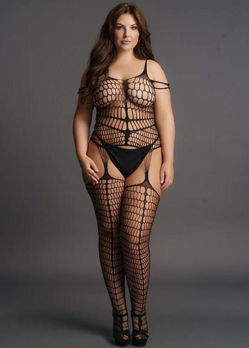Bodystocking DES021 Le Désir Plus Size sinnliches Body aus Netzstoff