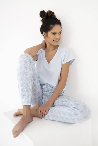 Evelina Sensis Damenpyjama – Blau