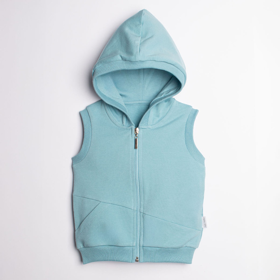 Jungenweste Nicol 223272 Blau aus Baumwolle mit Kapuze