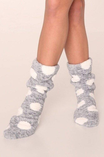 553/554 Wellsoft Smooth Schlafsocken De Lafense - grau große Kreise